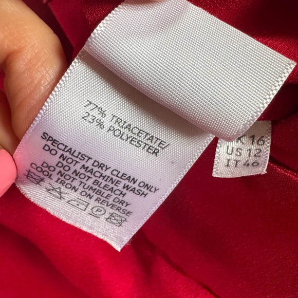 Osman Red Felix Ruffle Trousers layered wide leg high rise 12 - Picture 9 of 15